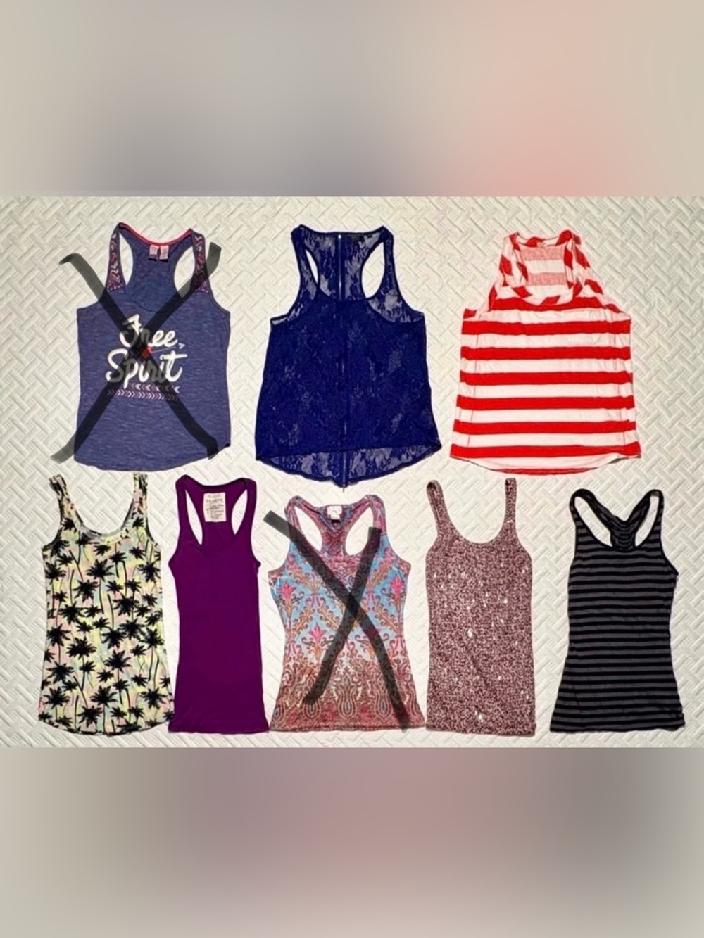 Bundle of 6 tank tops assorted brands & colors (J. Crew, Guess, Armani, ect) SM